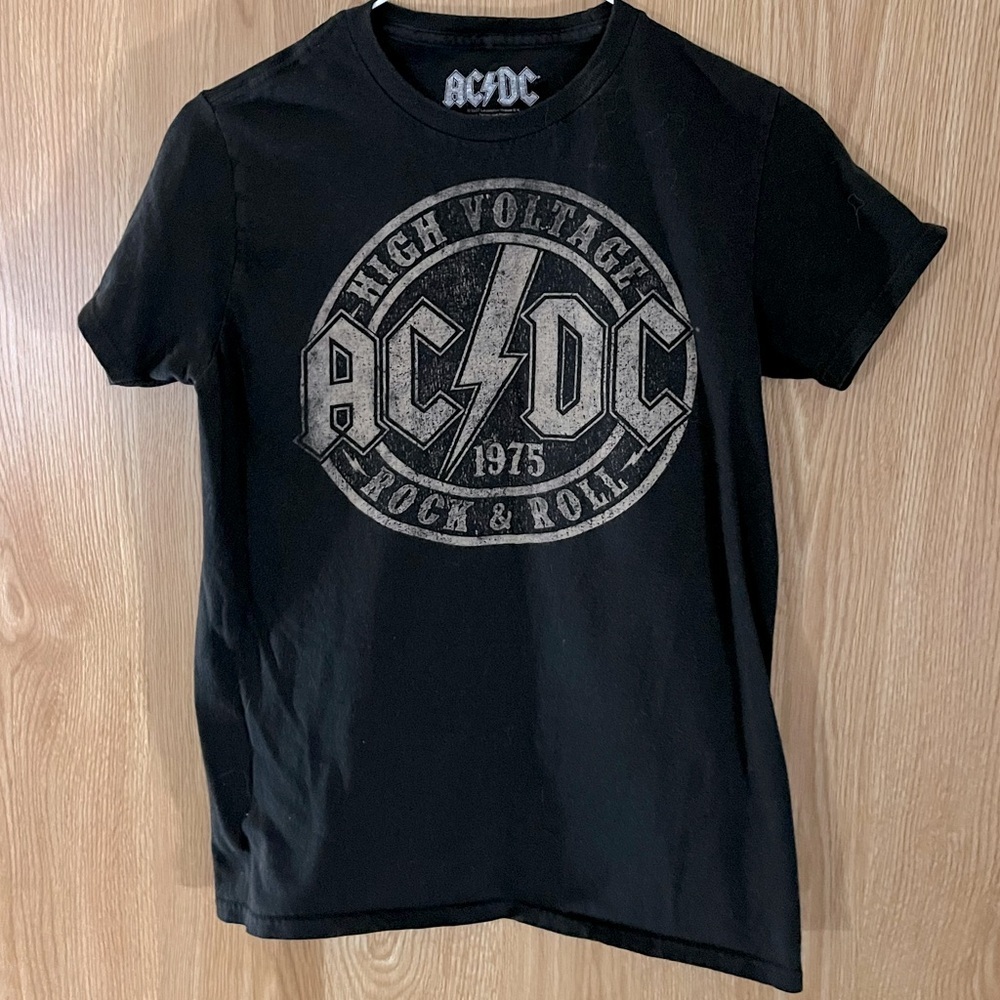 AC/DC Black Concert Tee Shirt Top